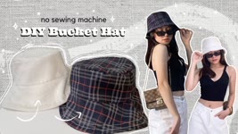 DIY BUCKET HAT | NO SEWING MACHINE + Free Pattern | Villamor Twins