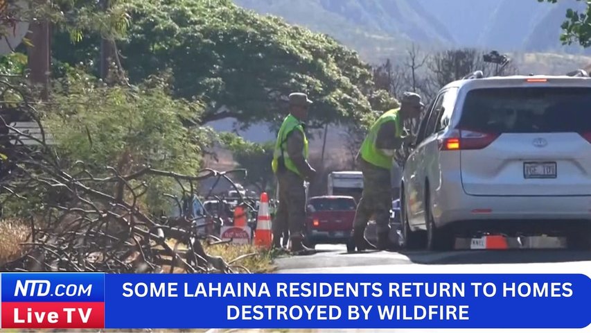 Some Lahaina Residents Return to Homes Destroyed by Wildfire