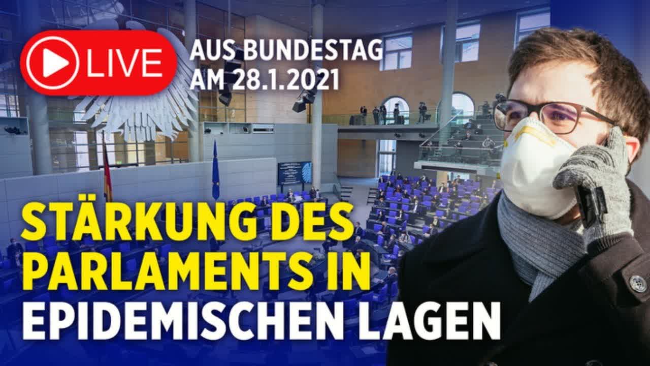 Live aus dem Bundestag – Stärkung des Parlaments in epidemischen Lagen