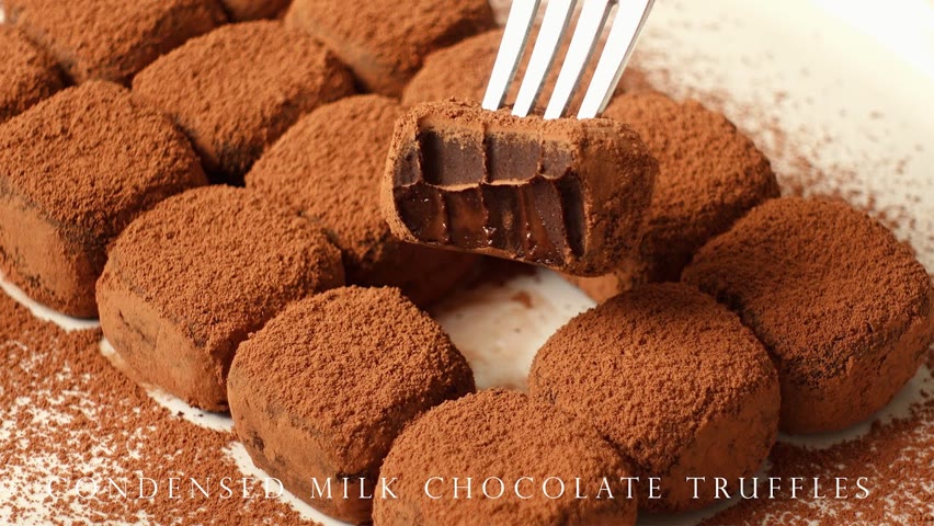 〈2樣材料〉松露煉奶巧克力 ┃Condensed Milk Chocolate Truffles