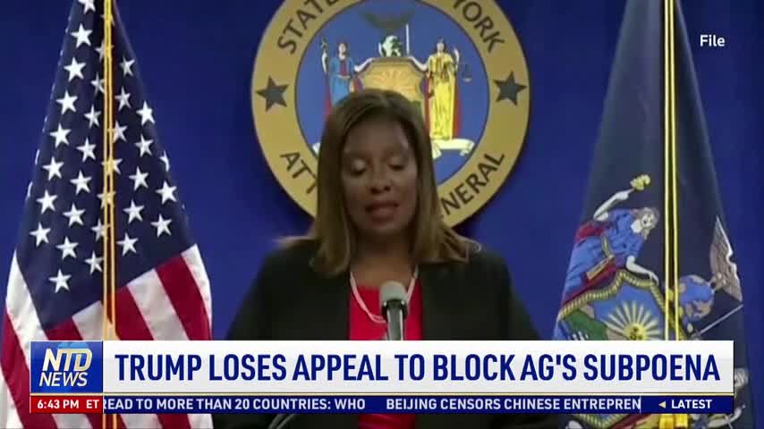 Trump Loses Appeal to Block Attorney General's Subpoena