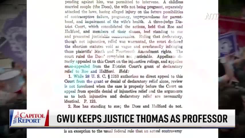 George Washington University Keeps Justice Thomas as Professor