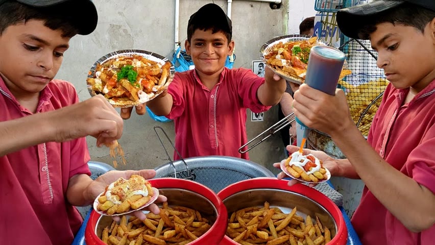 8 Years Old Kid Selling French Fries | Hardworking Afghani Boy | MACDONALD'S & OPTP French Fries