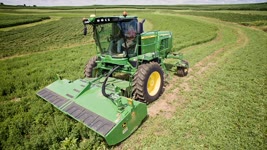 Mowing Hay - Learning to use the John Deere W260 Windrower - Sloan Implement