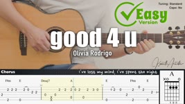 good 4 u (Easy Version) - Olivia Rodrigo | Fingerstyle Guitar | TAB + Chords + Lyrics