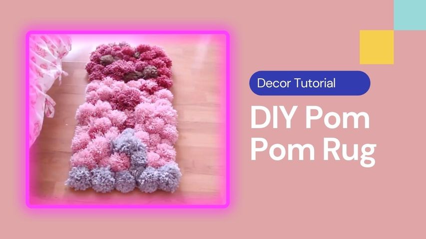DIY Pom Pom Rug - Bedroom Decor Tutorial