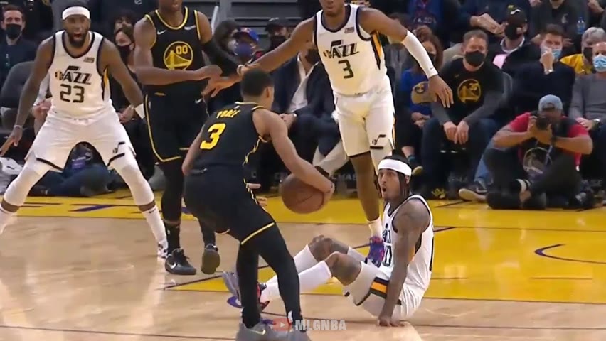 Jordan Poole just abused Jordan Clarkson and made him sit down 🥶