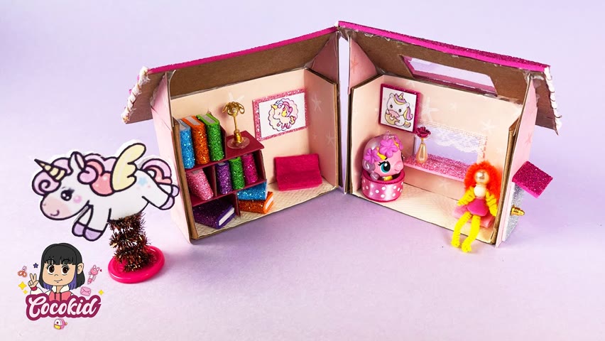 UNICORN Miniature House From Match Box | Match Box Crafts | Miniature Ideas