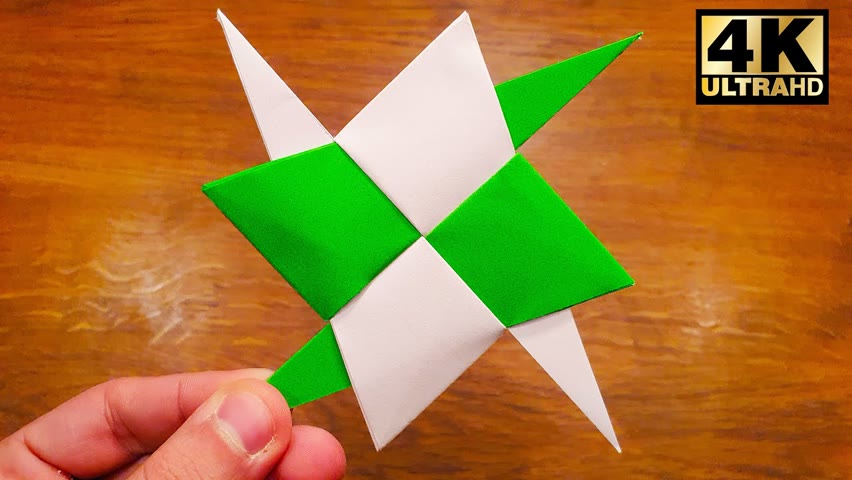 How To Make an Easy Paper Ninja Star (Shuriken) - Origami