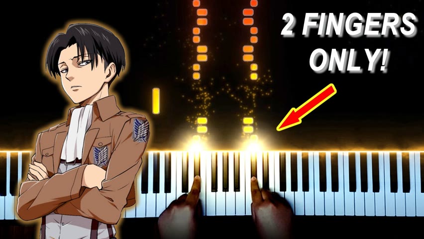 Attack on Titan Season 4 OP but I only use 2 fingers (Piano)