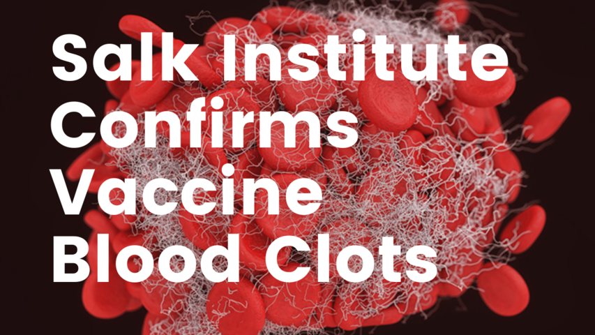 Salk Institute verifies that covid-19 vaccine causes blood clots. Stop the vaccinations!