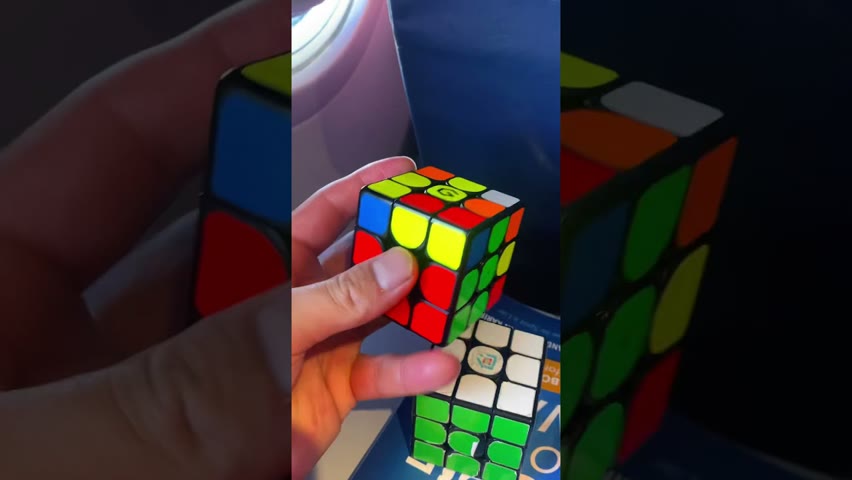 Solving A Rubik’s Cube on a PLANE! (30,000+ feet)