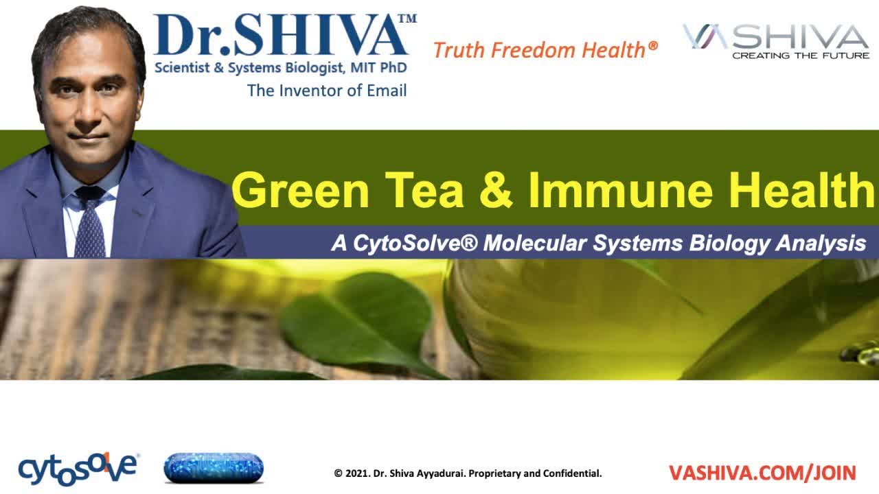 Dr.SHIVA LIVE: Green Tea & Immune Health - CytoSolve Systems Analysis. Path to #TruthFreedomHeal