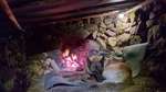 Survival Skills - Overnight Bushcraft Winter Camping in my Stone Shelter, Campfire Cooking, Diy