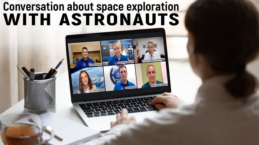 Conversation about space exploration with astronauts