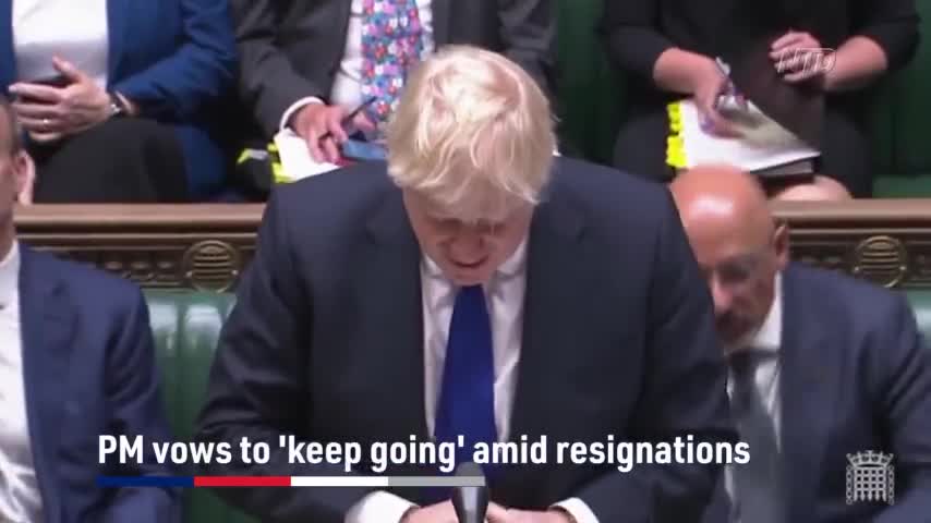 Boris Johnson Vows to 'Keep Going' Amid Resignations