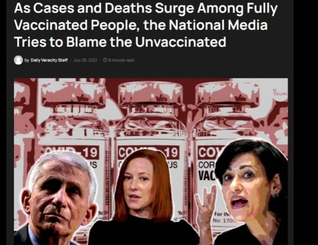 Deaths Surge Among Fully Vaccinated People, the National Media Tries to Blame the Unvaccinated