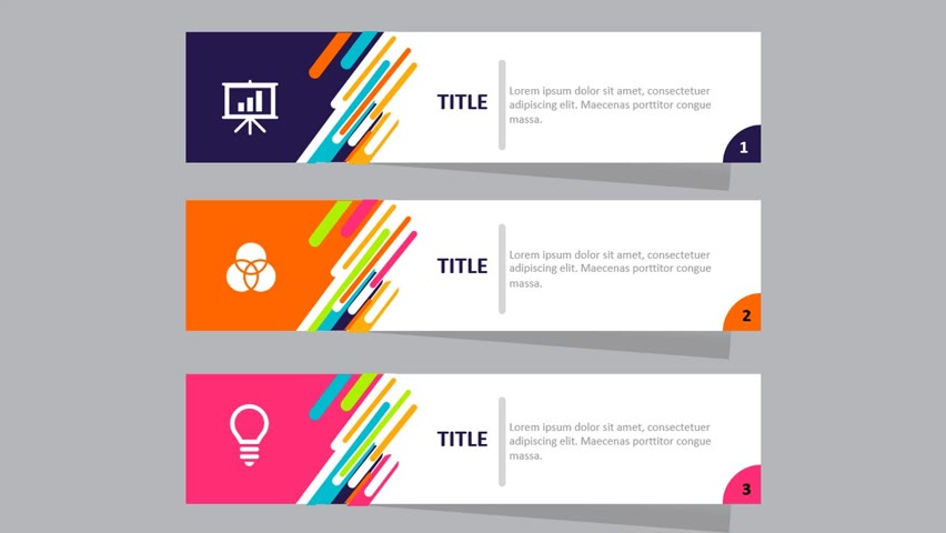 Create Colorful Banners in PowerPoint. Tutorial No. 928