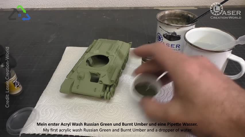 T-34 / 76 Wintertarnung / Winter camouflage for the next diorama scale 1:35