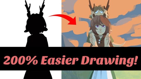 How to EASILY Draw Characters Digitally - Silhouette Technique