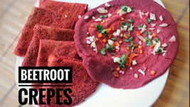 How to make Beetroot Crepe Recipe - Vegan || Beetroot easy recipe || Gluten-free beetroot crepe