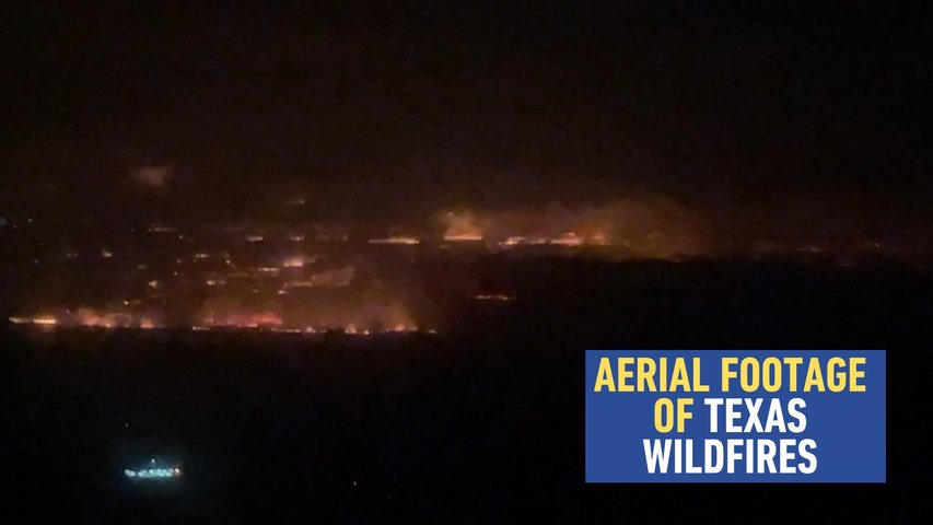 Footage: Aerial Footage of Texas Panhandle Wildfires