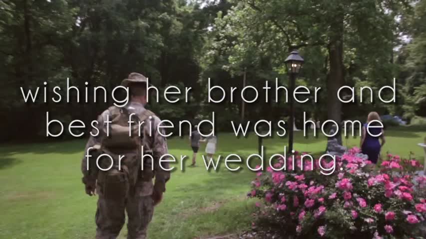 Marine Surprises Bride on Wedding Day