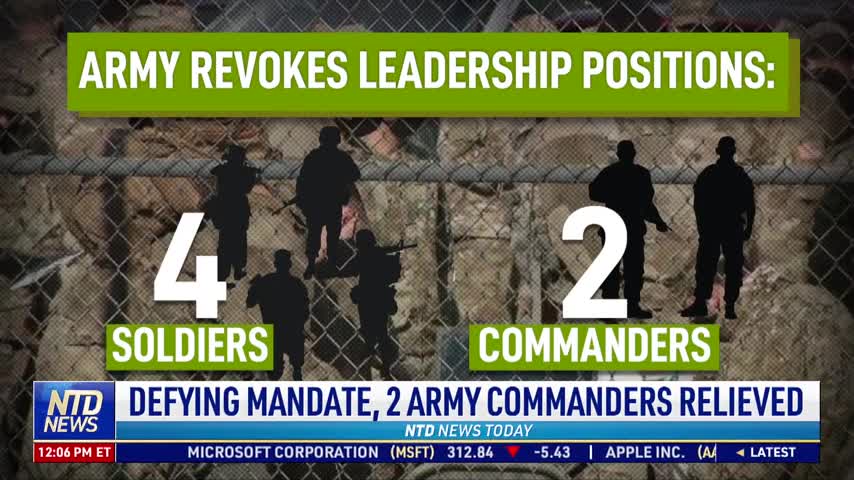 Defying Mandate, 2 Army Commanders Relieved