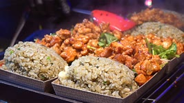돈복이 Abalone Butter Fried Rice & Spicy Grilled Pork - Korean Street Food