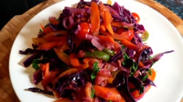 Jamaican healthy meat free Monday recipe red cabbage with plantain