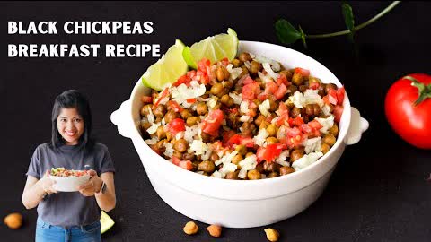 Black Chickpeas HEALTHY HIGH PROTEIN Breakfast Recipe - Vegan