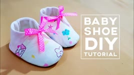 How to make a lovely baby shoe | Baby shoe diy tutorial | 粉嫩的婴儿鞋，太可爱了吧！！！马上动手做！！！ ❤❤