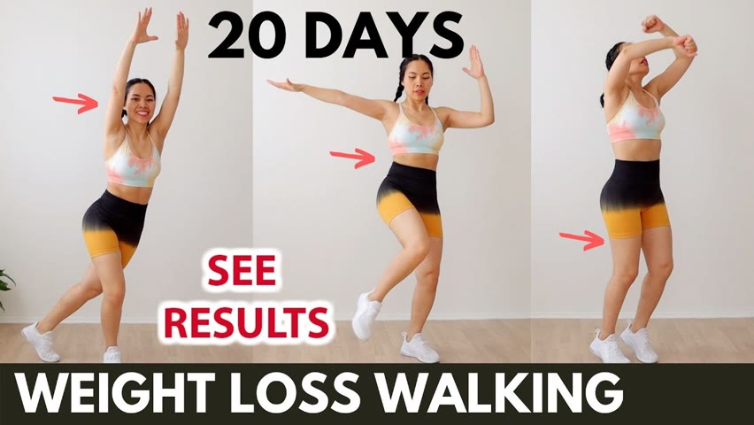 LOSE BELLY FAT INDOOR WALK, try this in 3 weeks + fasting to lose weight, results will surprise you