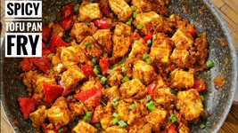 Spicy Tofu Pan-Fried Vegan Recipe in English | Tofu Vegan Easy Recipe ||  Vegan Recipe by Foodotomic