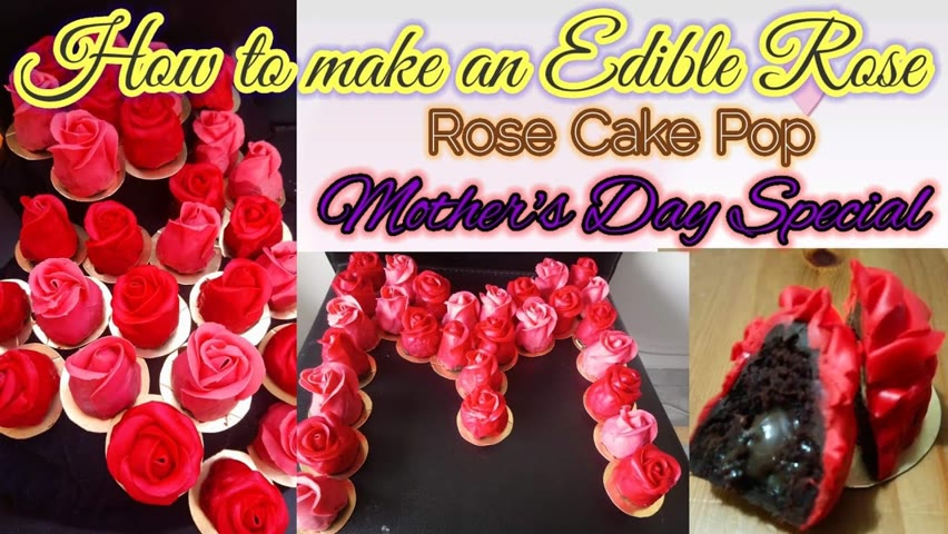 How to make an Edible Rose CakePop/Mothers Day Special/Rose Cake Pop Tutorial/Chocolate Rose CakePop