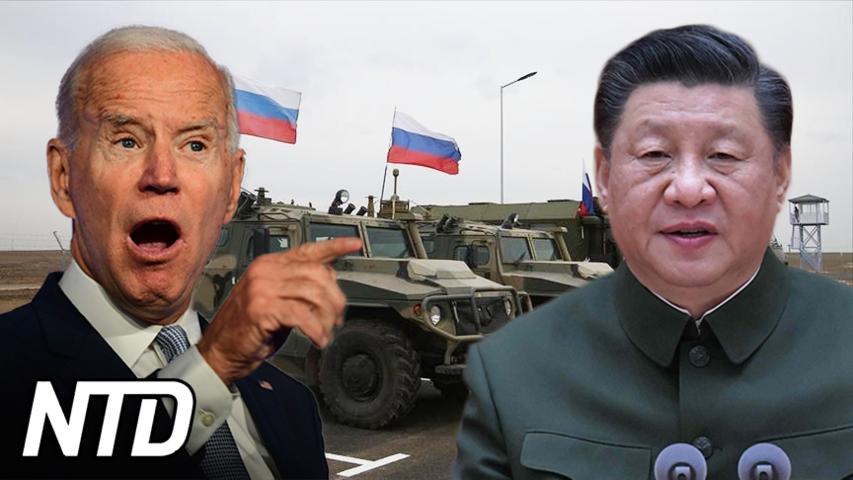 Biden varnar Xi för att hjälpa Ryssland | NTD NYHETER