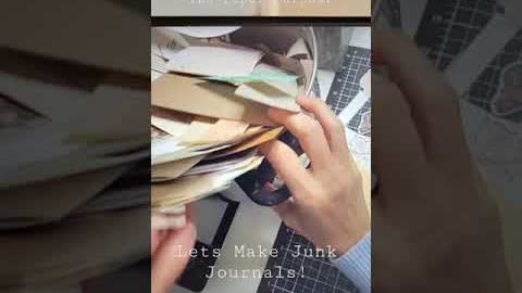Let's Make Junk Journals! Creating With Paper Scraps!  The Paper Outpost! :) #SHORTS