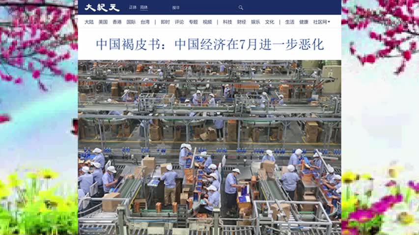 中国褐皮书：中国经济在7月进一步恶化 2022.08.02