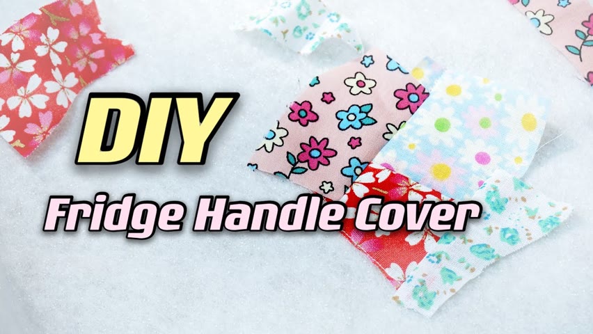 DIY Fridge Handle Cover with fabric Scraps / Useful sewing tips and tricks #HandyMumLin
