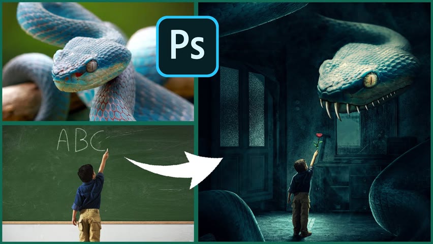 Monster Snake Photoshop Manipulation Tutorial | Speed Art