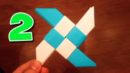 How To Make a Paper Ninja Star 2 (Shuriken) - Origami