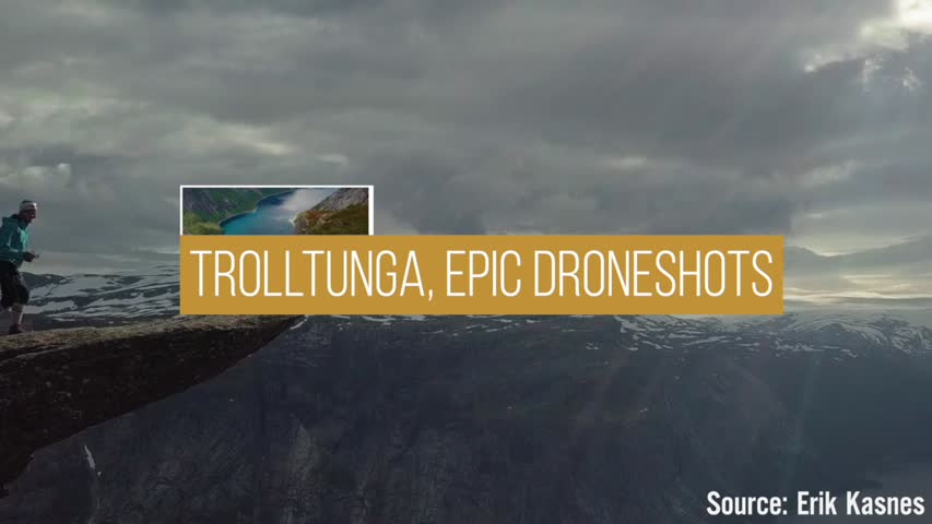 Trolltunga, Epic droneshots