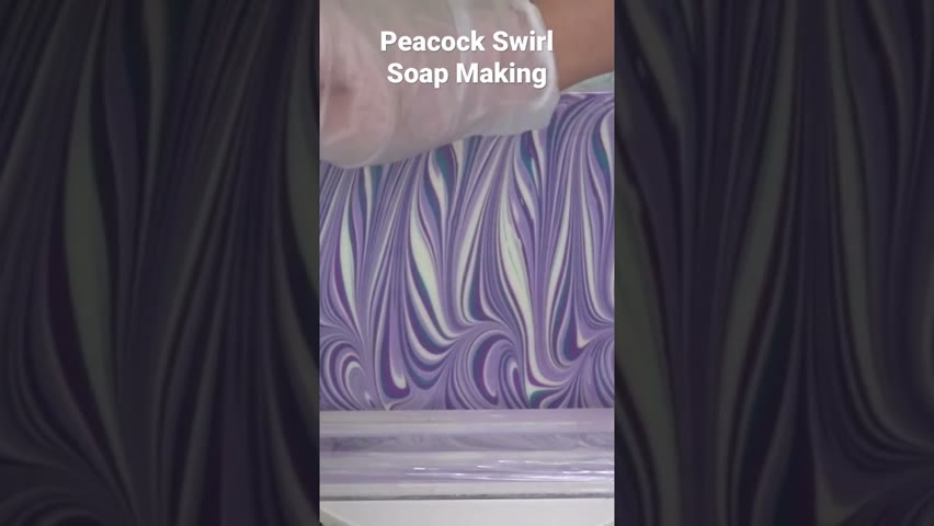 Peacock Swirl Soap Making