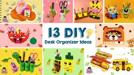 13 Amazing DIY Desk Organizer Ideas #Shorts