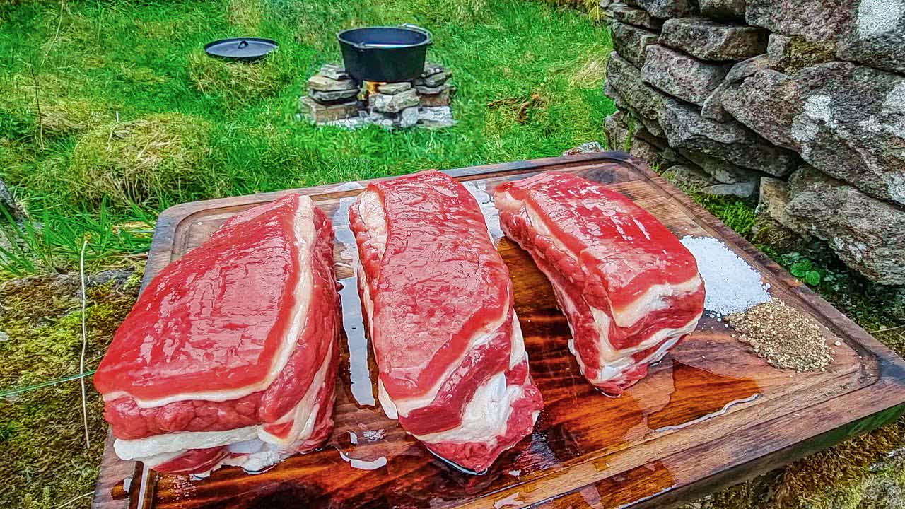 Beef Short Ribs cooked for hours🔥🔥 ASMR style! Relaxing cooking in the nature