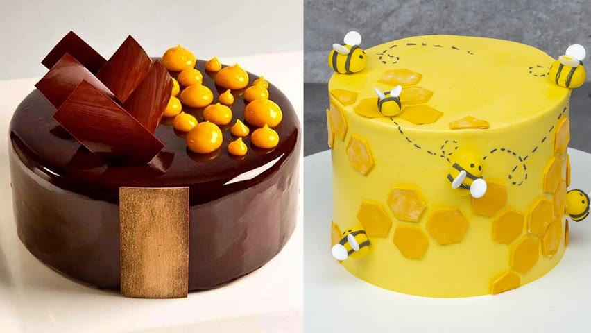 Fancy Bee Cake Decorating Ideas | Amazing Chocolate Cake Decorating Compialtio