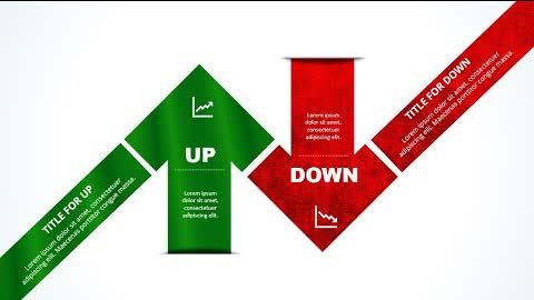 Up and Down Arrow Concept Slide in PowerPoint