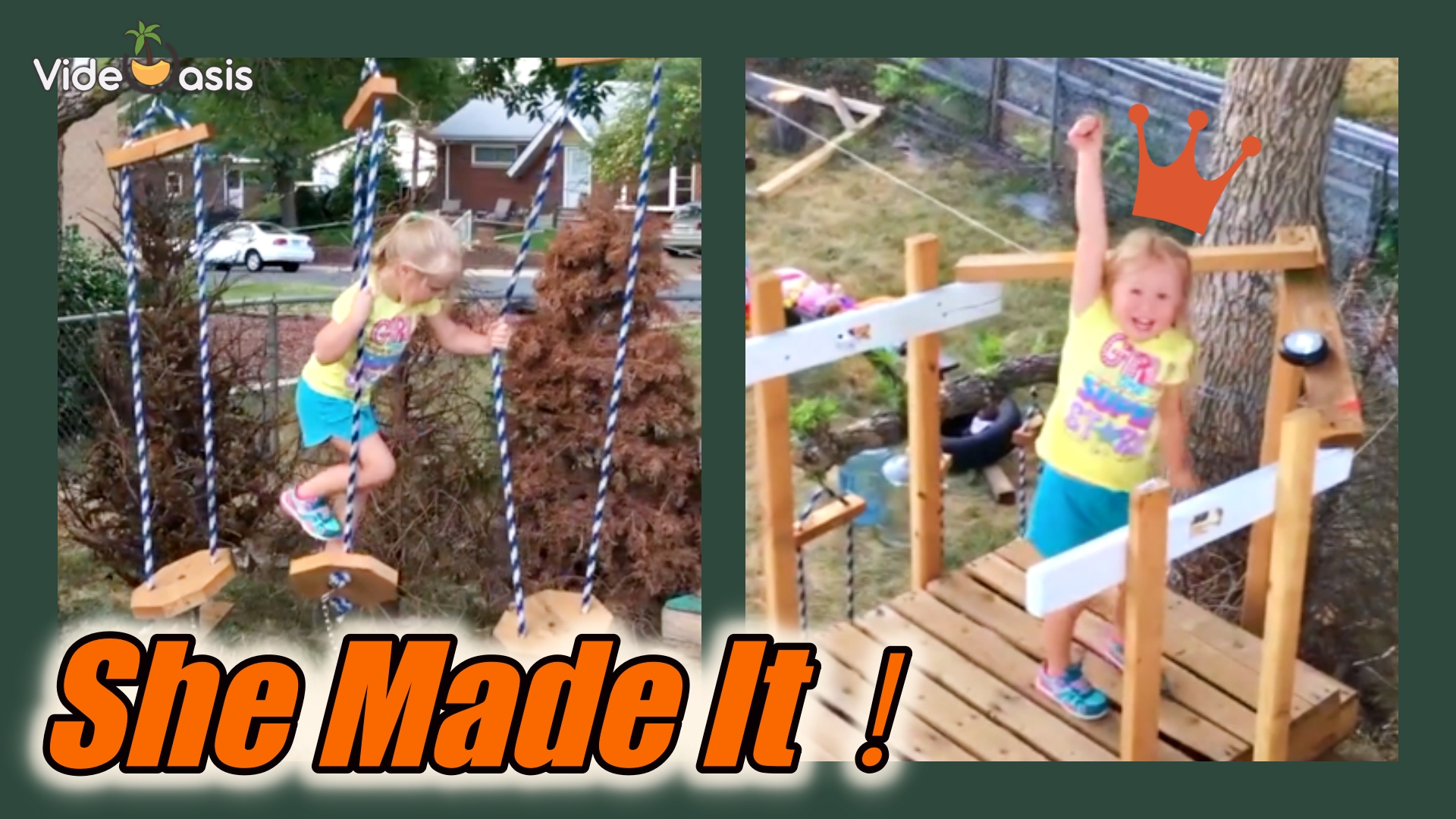 Dad Creates Obstacle Course for Daughter｜VideOasis