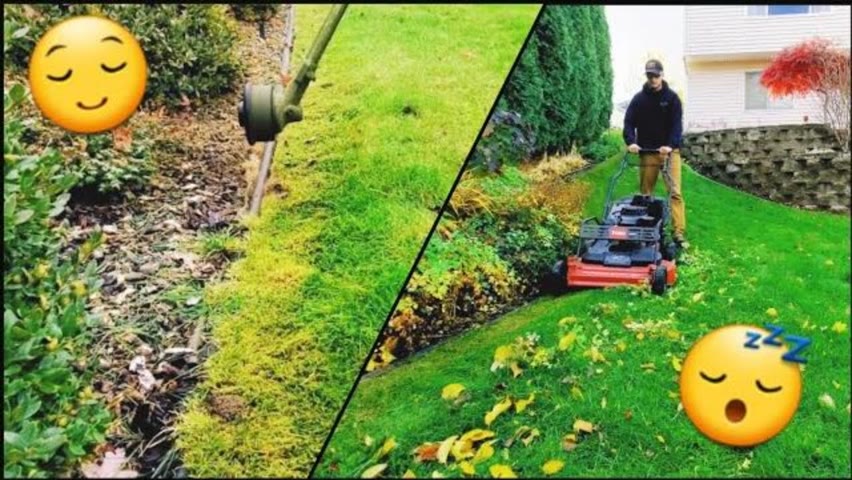 Watch This BEFORE You Go To SLEEP | RELAXING Lawn Mowing + Line Edging
