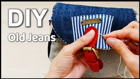 DIY Old Jeans Idea┃HandyMumLin Sewing Project